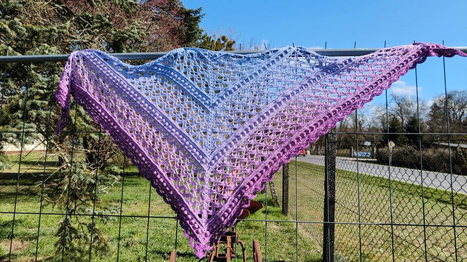 Crochet Pattern Triangular Scarf "Isaia"