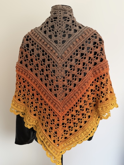 Crochet Pattern Triangular Scarf "Isaia"