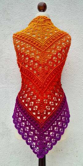 Crochet Pattern Triangular Scarf "Isaia"