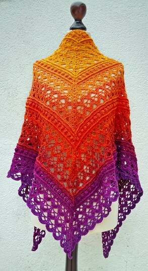 Crochet Pattern Triangular Scarf "Isaia"