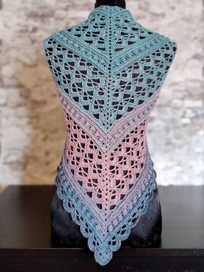 Crochet Pattern Triangular Scarf "Isaia"