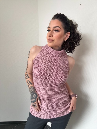 Häkelanleitung 1-BOBBEL-Pullunder/Top "BUSINESS GIRL"