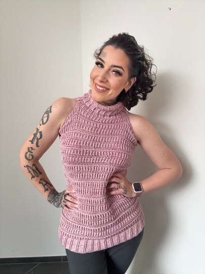 Häkelanleitung 1-BOBBEL-Pullunder/Top "BUSINESS GIRL"