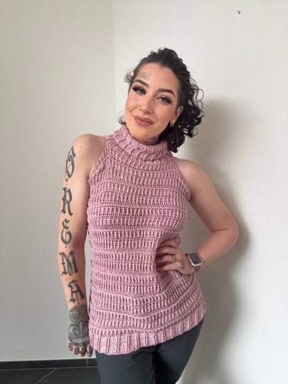 Häkelanleitung 1-BOBBEL-Pullunder/Top "BUSINESS GIRL"