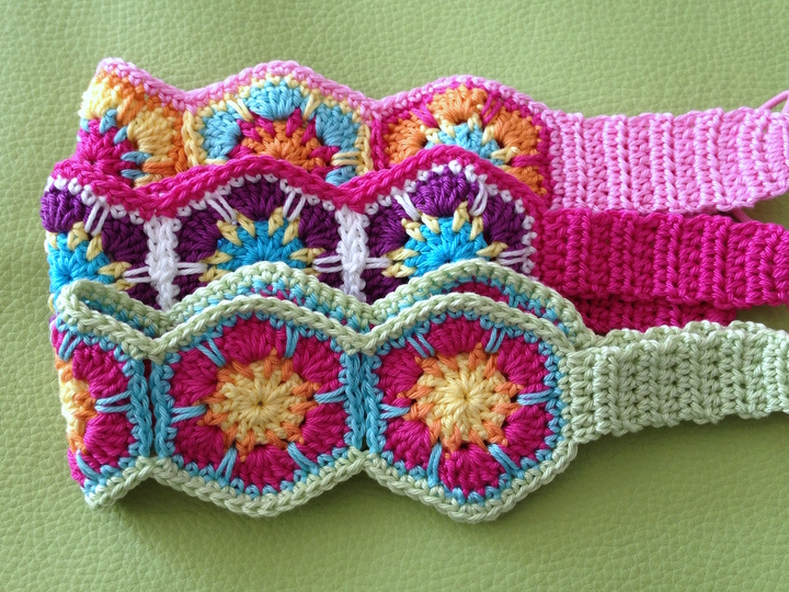 Haarband Bandana Flowerpower Blumen-Haarband Häkelanleitung