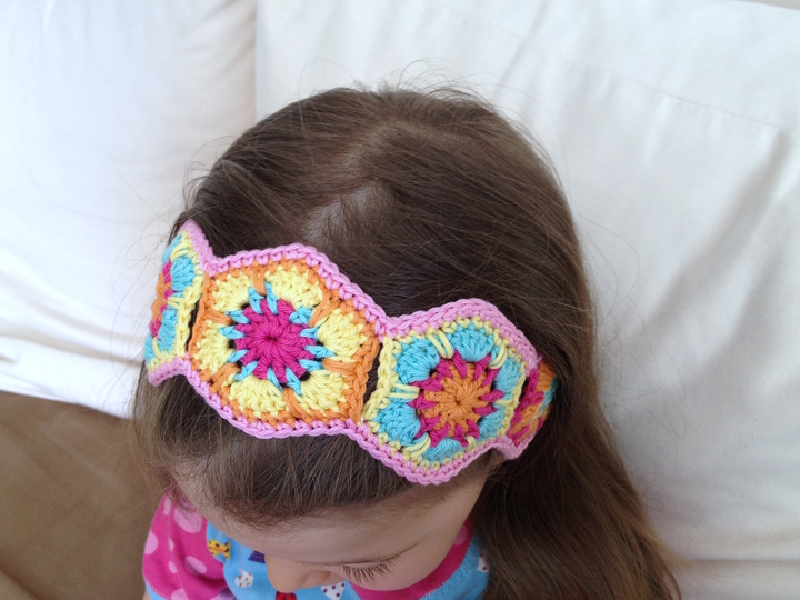 Haarband Bandana Flowerpower Blumen-Haarband Häkelanleitung