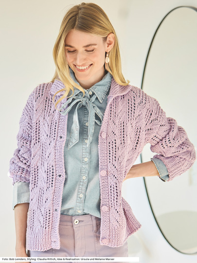 Jacke mit Ajourmuster