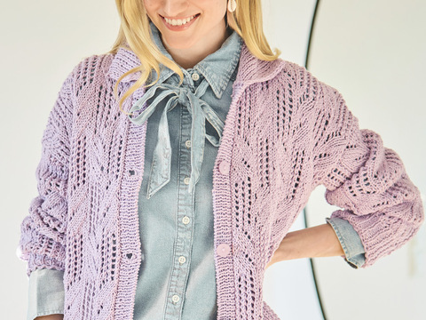 Jacke mit Ajourmuster