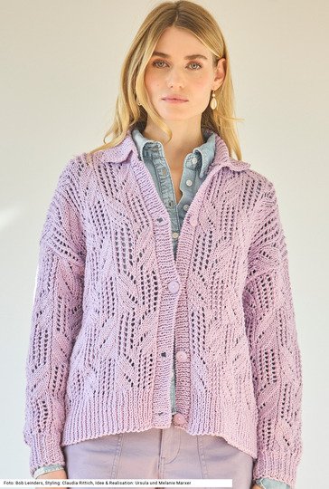 Jacke mit Ajourmuster