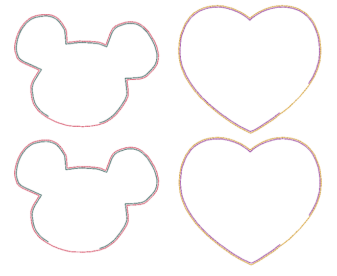 Stickdatei 15 einfache ITH Figuren 10cm als Abschminkpad oder Spielfigur