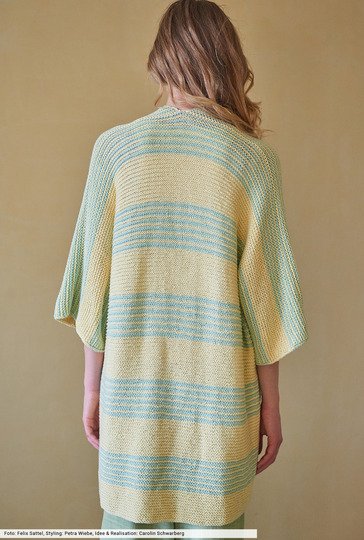 Verschlusslose Streifenjacke