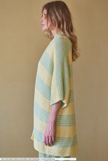 Verschlusslose Streifenjacke