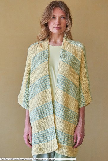 Verschlusslose Streifenjacke