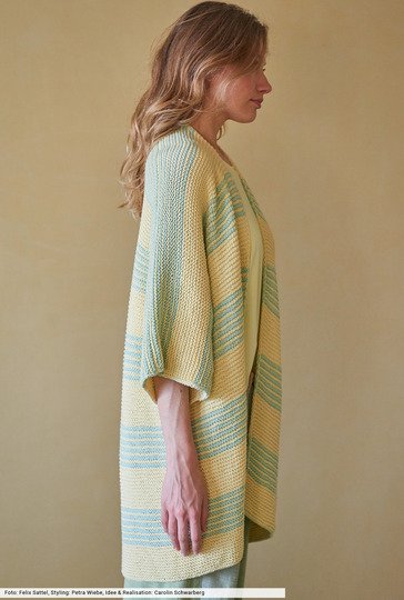 Verschlusslose Streifenjacke