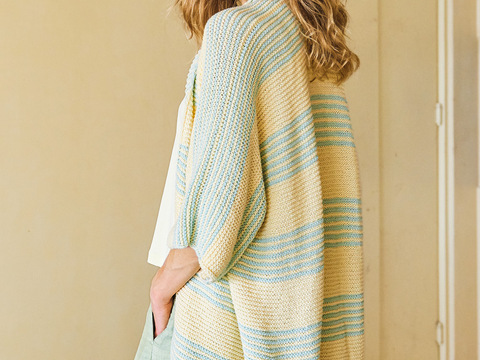 Verschlusslose Streifenjacke