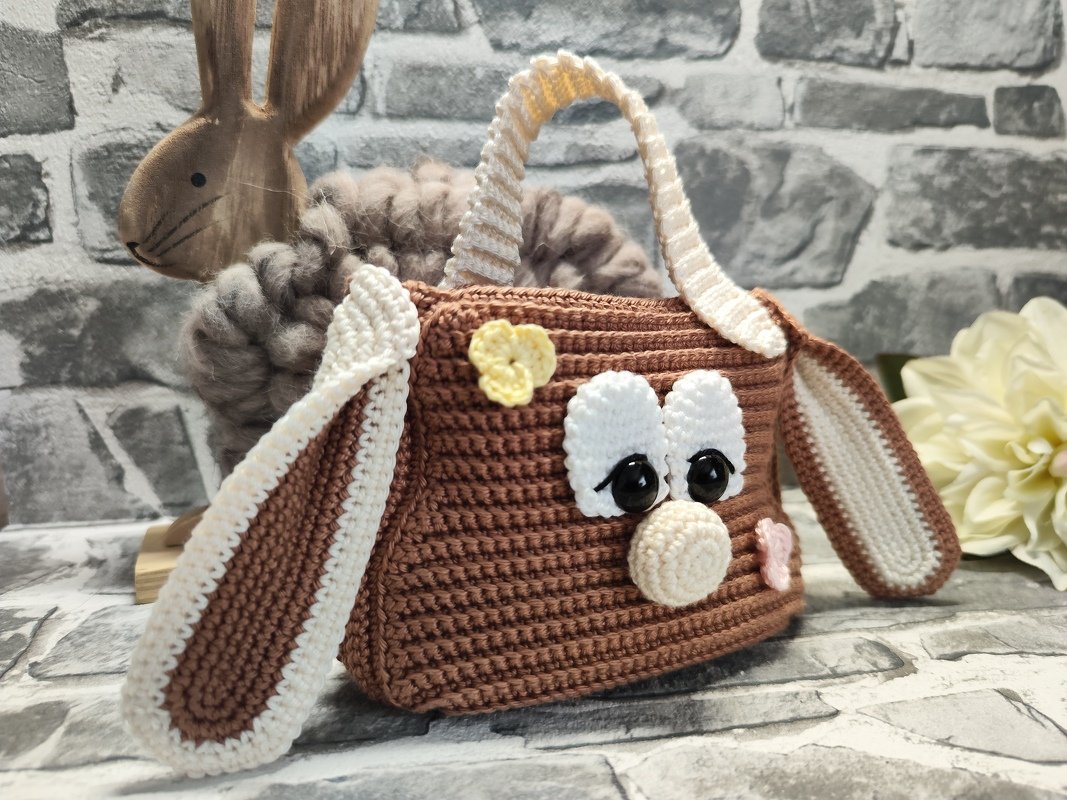 Häkelanleitung Geschenktäschchen "Häschen"(Oster/Geburtstagswünsche) - Bild 4