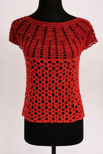 Tunka/Shirt/Kleid Mohnblume, Häkelanleitung