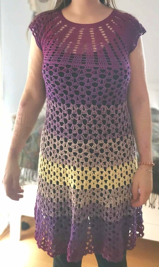 Tunka/Shirt/Kleid Mohnblume, Häkelanleitung