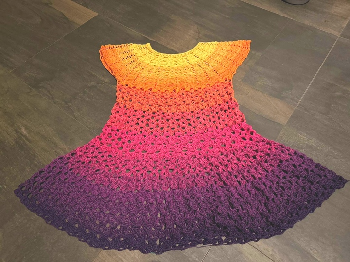 Tunka/Shirt/Kleid Mohnblume, Häkelanleitung