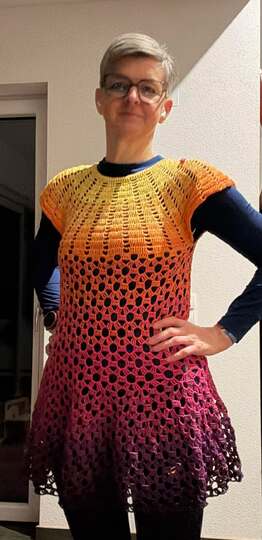 Tunka/Shirt/Kleid Mohnblume, Häkelanleitung