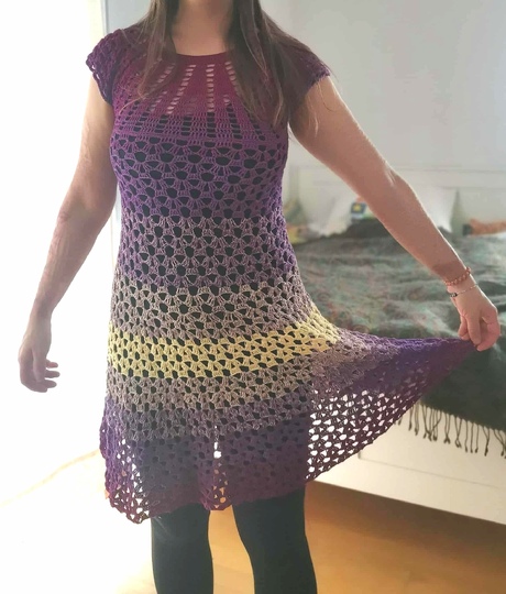 Tunka/Shirt/Kleid Mohnblume, Häkelanleitung