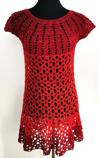 Tunka/Shirt/Kleid Mohnblume, Häkelanleitung