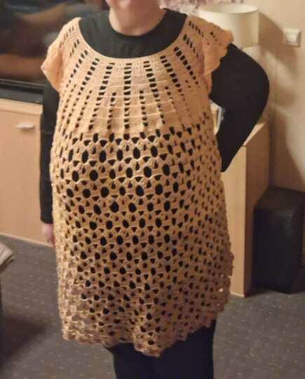 Tunka/Shirt/Kleid Mohnblume, Häkelanleitung