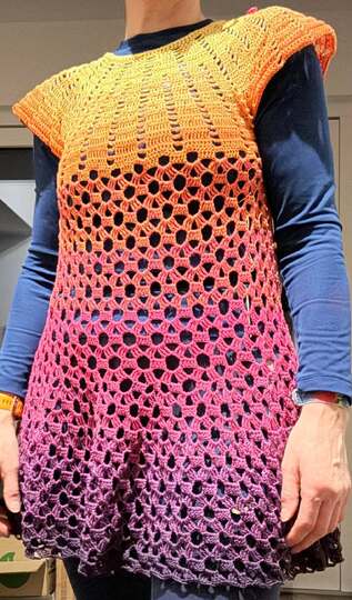 Tunka/Shirt/Kleid Mohnblume, Häkelanleitung