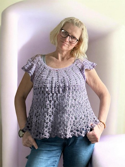 Tunka/Shirt/Kleid Mohnblume, Häkelanleitung