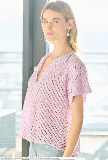 Quergestricktes Shirt