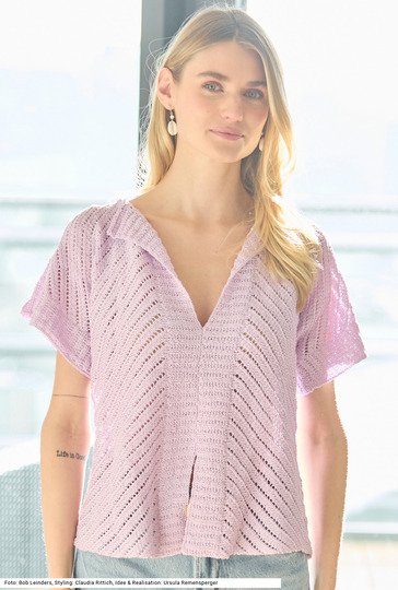 Quergestricktes Shirt