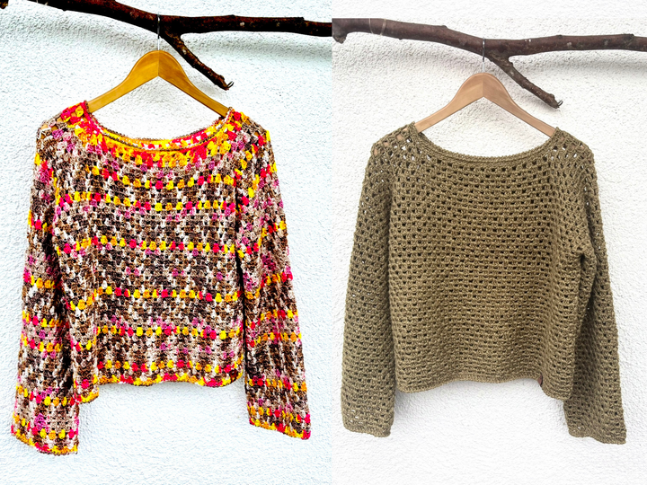 Häkelanleitung | Cooler Raglan-Pullover "NEON NIGHTS" |  9 Größen