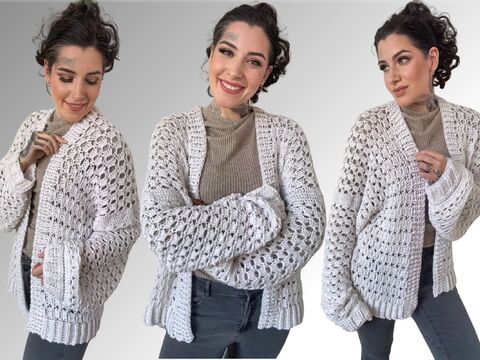 Häkelanleitung JACKE "WHITE DIAMOND"