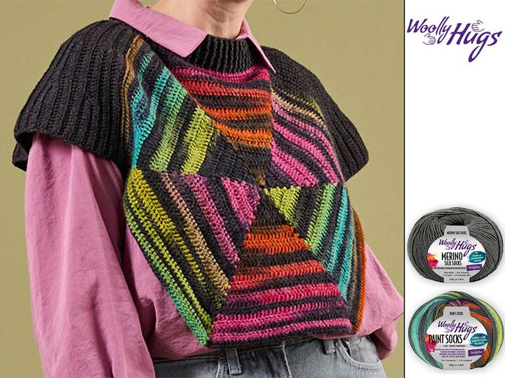 SCHULTERWÄRMER GABI, GEHÄKELT