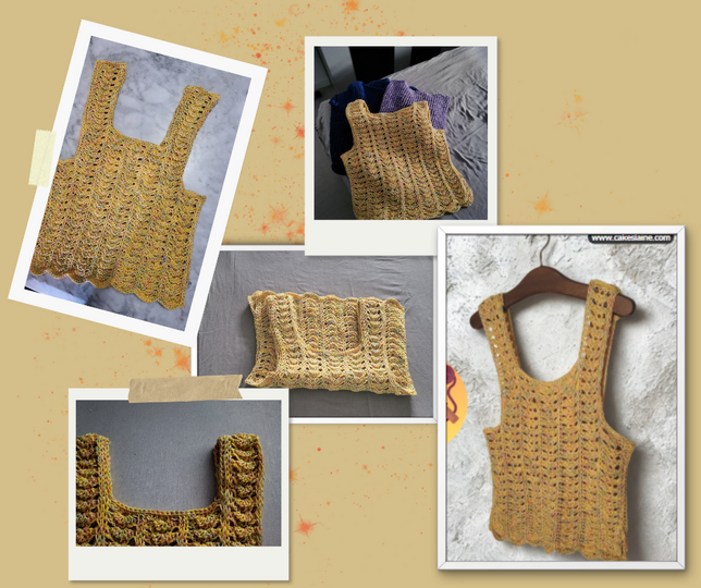 Tunisian Crochet Tank Top in Shell Pattern - Intermediate
