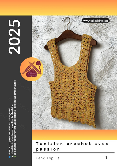 Tunisian Crochet Tank Top in Shell Pattern - Intermediate