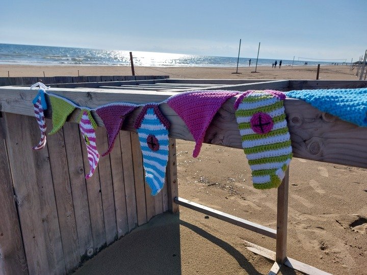 Sommergirlande Wimpelgirlande Strandhaus  Wimpelkette für den Sommer