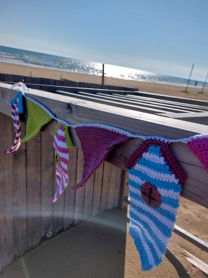 Sommergirlande Wimpelgirlande Strandhaus  Wimpelkette für den Sommer