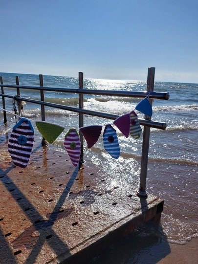 Sommergirlande Wimpelgirlande Strandhaus  Wimpelkette für den Sommer