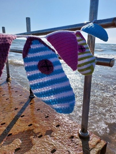 Sommergirlande Wimpelgirlande Strandhaus  Wimpelkette für den Sommer