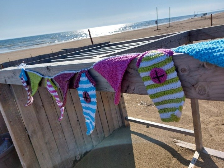 Sommergirlande Wimpelgirlande Strandhaus  Wimpelkette für den Sommer
