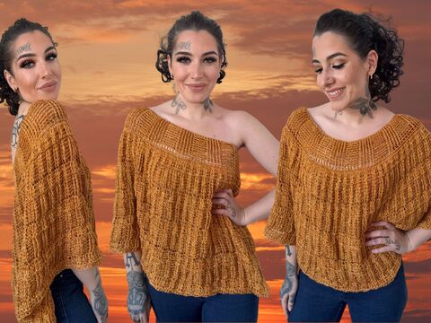 Häkelanleitung Poncho "GODDESS OF SUNSET"
