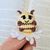 Crochet pattern bookmark bee with flower | cute amigurumi mini bee