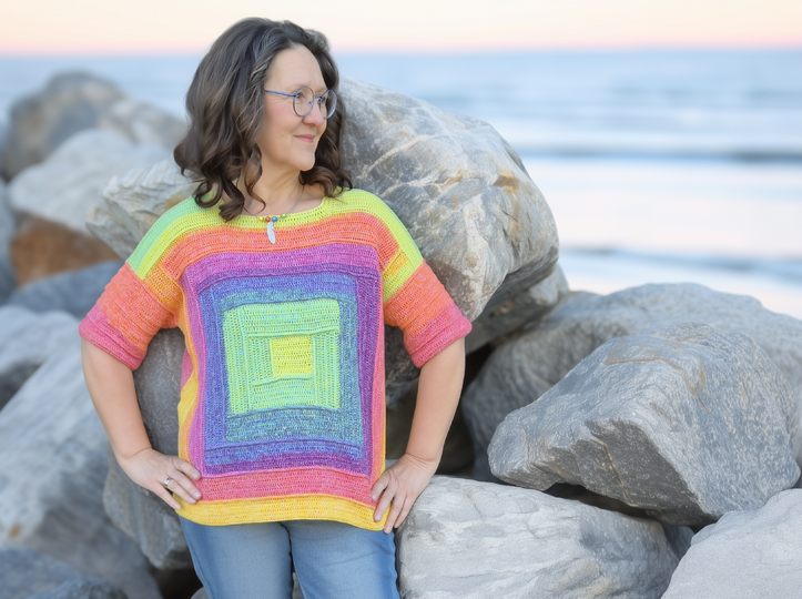 Frauhohmanns Häkelpullover "Quadrato"