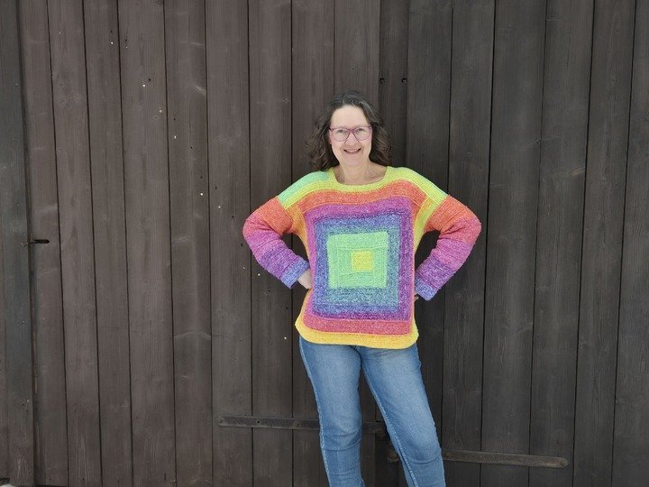 Frauhohmanns Häkelpullover "Quadrato"