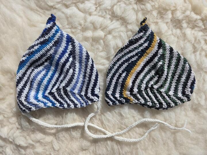 Baby-Wirbelmütze , Strickanleitung