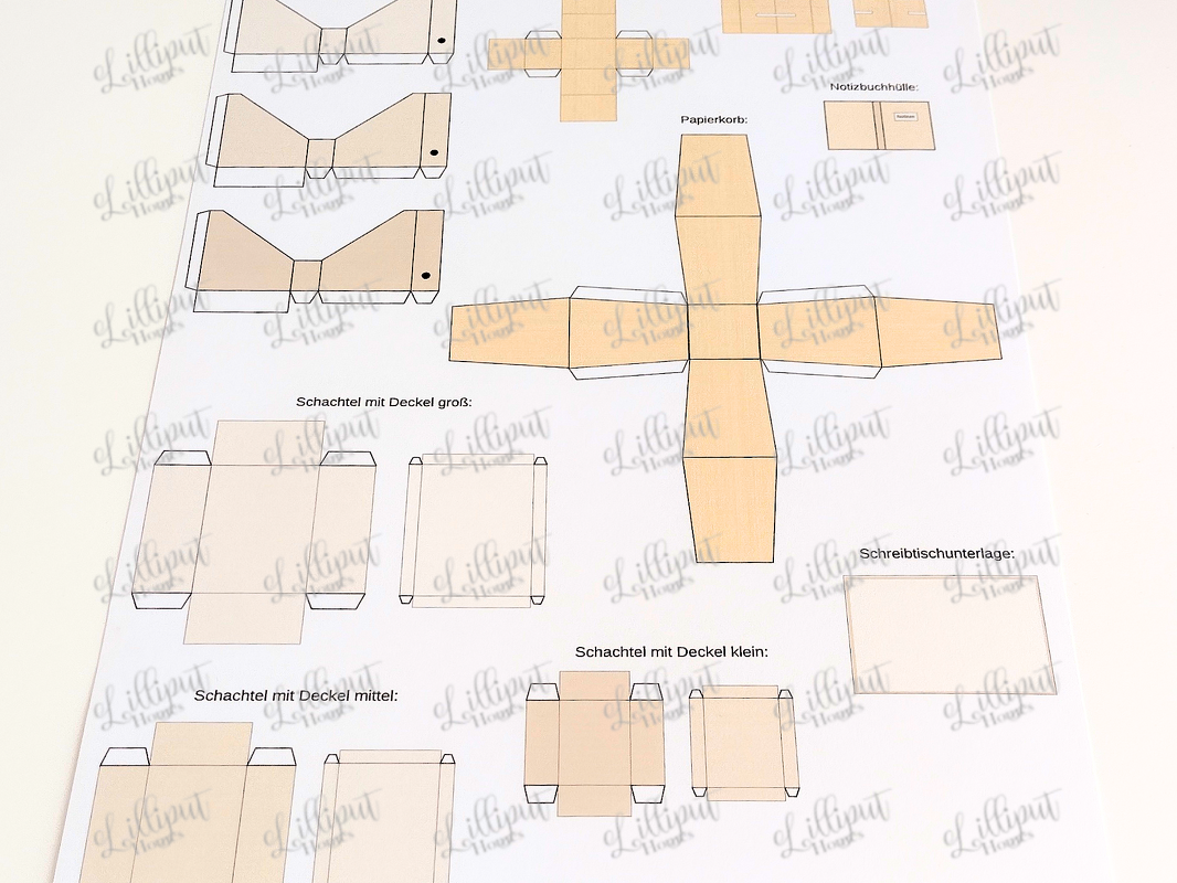Miniatur-Büro-Set 1:12 Japandi - Bild 4