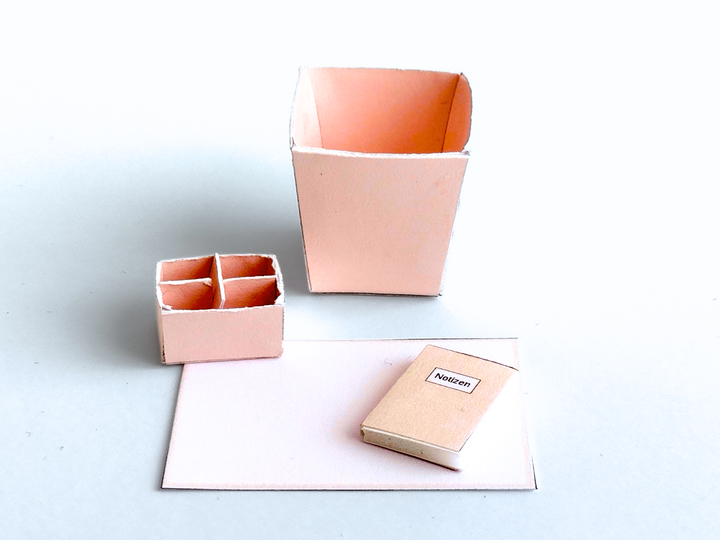 Miniatur-Büro-Set 1:12 Japandi