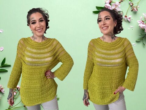 Häkelanleitung Pulli "KIWI"