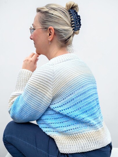 Häkelanleitung "Cleo"-trendige Häkeljacke im RVO-Stil, alle Größen